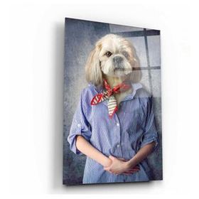 İdeal Glass Art Köpek Cam Tablo
