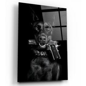 İdeal Glass Art Köpek Cam Tablo