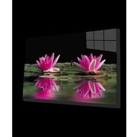 İdeal Glass Art Lotus Çiçeği 4 mm Dayanıklı Temperli Cam Tablo