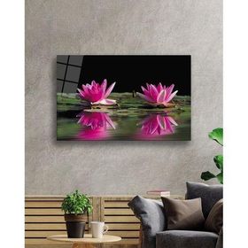İdeal Glass Art Lotus Çiçeği 4 mm Dayanıklı Temperli Cam Tablo