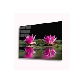 İdeal Glass Art Lotus Çiçeği 4 mm Dayanıklı Temperli Cam Tablo