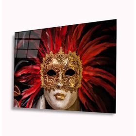 İdeal Glass Art Maskeli Kadın 4 mm Dayanıklı Temperli Cam Tablo