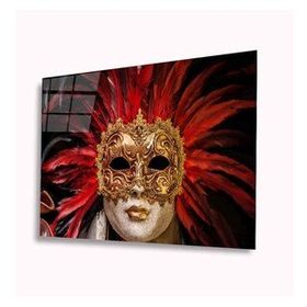 İdeal Glass Art Maskeli Kadın 4 mm Dayanıklı Temperli Cam Tablo