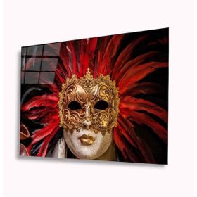 İdeal Glass Art Maskeli Kadın 4 mm Dayanıklı Temperli Cam Tablo