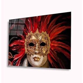 İdeal Glass Art Maskeli Kadın 4 mm Dayanıklı Temperli Cam Tablo