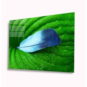 İdeal Glass Art Mavi Tüy 4 mm Dayanıklı Temperli Cam Tablo