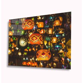 İdeal Glass Art Motifli Lamba 4 mm Dayanıklı Temperli Cam Tablo
