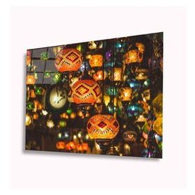 İdeal Glass Art Motifli Lamba 4 mm Dayanıklı Temperli Cam Tablo