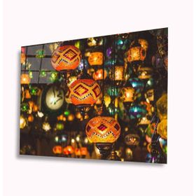 İdeal Glass Art Motifli Lamba 4 mm Dayanıklı Temperli Cam Tablo