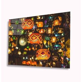 İdeal Glass Art Motifli Lamba 4 mm Dayanıklı Temperli Cam Tablo