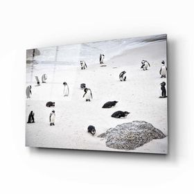İdeal Glass Art Penguen Cam Tablo