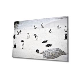 İdeal Glass Art Penguen Cam Tablo