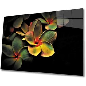 İdeal Glass Art Renkli Çicek Cam Tablo