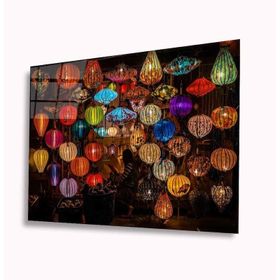 İdeal Glass Art Renkli Sarkıtlar 4 mm Dayanıklı Temperli Cam Tablo