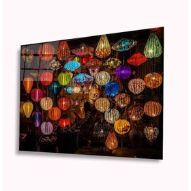 İdeal Glass Art Renkli Sarkıtlar 4 mm Dayanıklı Temperli Cam Tablo