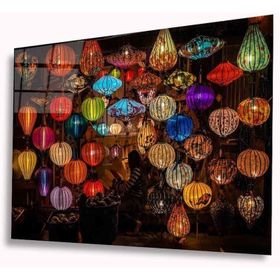 İdeal Glass Art Renkli Sarkıtlar 4 mm Dayanıklı Temperli Cam Tablo