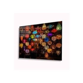 İdeal Glass Art Renkli Sarkıtlar 4 mm Dayanıklı Temperli Cam Tablo