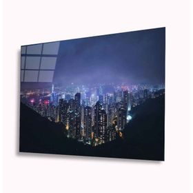 İdeal Glass Art Şehir Manzara 4 mm Dayanıklı Temperli Cam Tablo