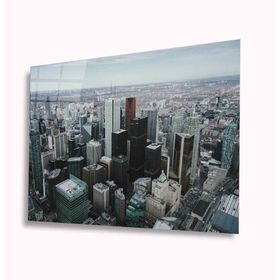 İdeal Glass Art Şehir Manzara 4 mm Dayanıklı Temperli Cam Tablo