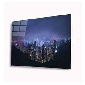 İdeal Glass Art Şehir Manzara 4 mm Dayanıklı Temperli Cam Tablo