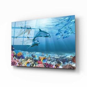 İdeal Glass Art Su Altı Canlıları Tablo