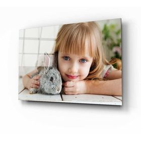 İdeal Glass Art Tavşan Cam Tablo