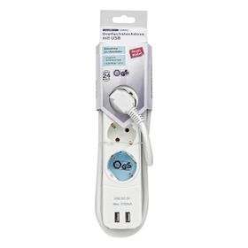 Ideenwelt 3'lü 2'li USB Beyaz -Ges-141 1 Adet Best Basics Çoklu Priz