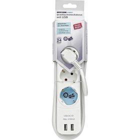 Ideenwelt GES-141 BSC Beyaz 3'lü 2'li USB Çoklu Priz