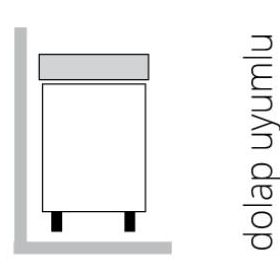 İdevit Vega 85 cm Hİlton Dolap Uyumlu Etejerli Lavabo
