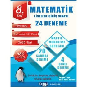 İdol Yayınları 8. Sınıf LGS Matematik Türkçe Fen Denemleri Yeni 24 Deneme