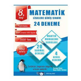 İdol Yayınları 8. Sınıf LGS Matematik Türkçe Fen Denemleri Yeni 24 Deneme