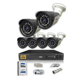 IDS 500 Dış 6 Kameralı 5mp Sony Lensli 1080p Fullhd Güvenlik Kamerası Sistemi