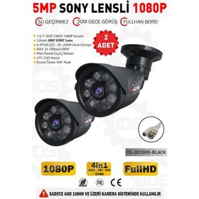 IDS DS-2015HD-BLACK-2 5MP 2 Kameralı 1080P Sony Lensli Full HD AHD Güvenlik Kamerası