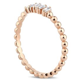 İf Pırlanta 0.10 ct Pırlanta Baget Yüzük