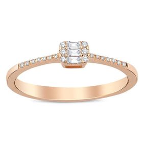 İf Pırlanta 0.10 ct Pırlanta Baget Yüzük