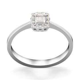 İf Pırlanta 0.10 ct Pırlanta Baget Yüzük