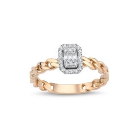 İf Pırlanta 0.15 ct Pırlanta Baget Yüzük