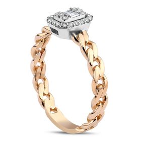 İf Pırlanta 0.15 ct Pırlanta Baget Yüzük