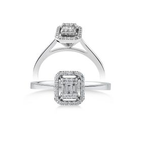 İf Pırlanta 0.15 ct Pırlanta Baget Yüzük