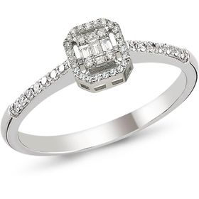 İf Pırlanta 0.15 ct Pırlanta Baget Yüzük
