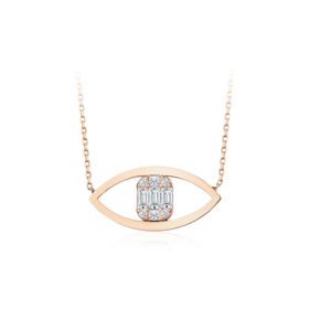 İf Pırlanta 0.26 ct Baget Pırlanta Kolye