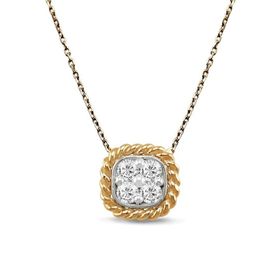 İf Pırlanta 0.26 ct Baget Pırlanta Kolye
