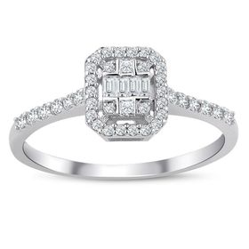 İf Pırlanta 0.28 ct Pırlanta Baget Yüzük