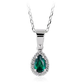 İf Pırlanta 0.30 ct Pırlanta Zümrüt Kolye