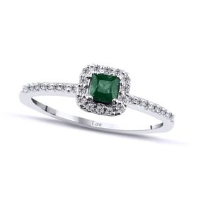 İf Pırlanta 0.30 ct Pırlanta Zümrüt Kolye