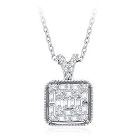 İf Pırlanta 0.35 ct Pırlanta Baget Kolye