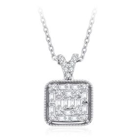 İf Pırlanta 0.35 ct Pırlanta Baget Kolye