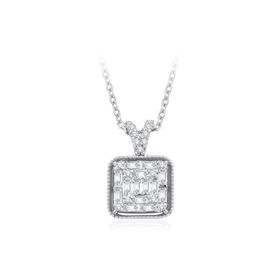 İf Pırlanta 0.35 ct Pırlanta Baget Kolye