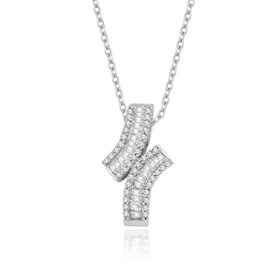 İf Pırlanta 0.35 ct Pırlanta Baget Kolye