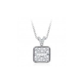 İf Pırlanta 0.35 ct Pırlanta Baget Kolye